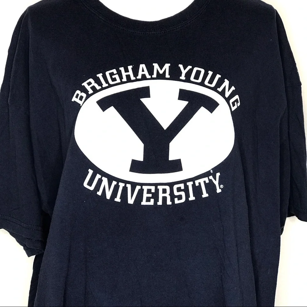 Men’s Dark Blue‎ BYU Brigham Young University Crewneck Short Sleeve T-Shirt 2XL
